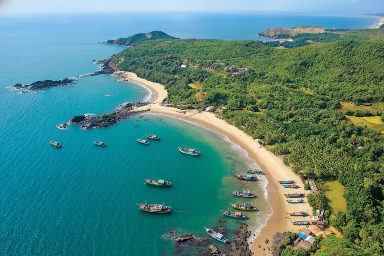 halfmoon beach gokarna