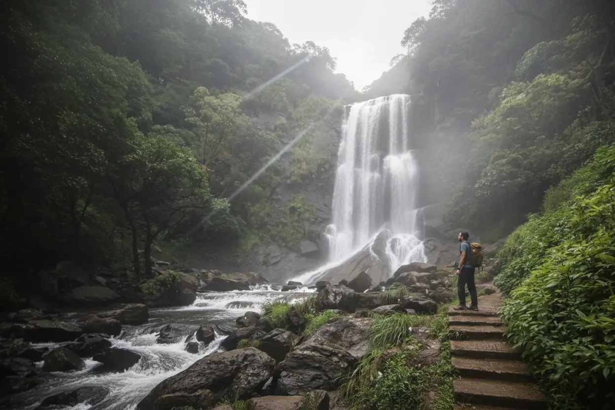 hebbe falls in chikmagalur