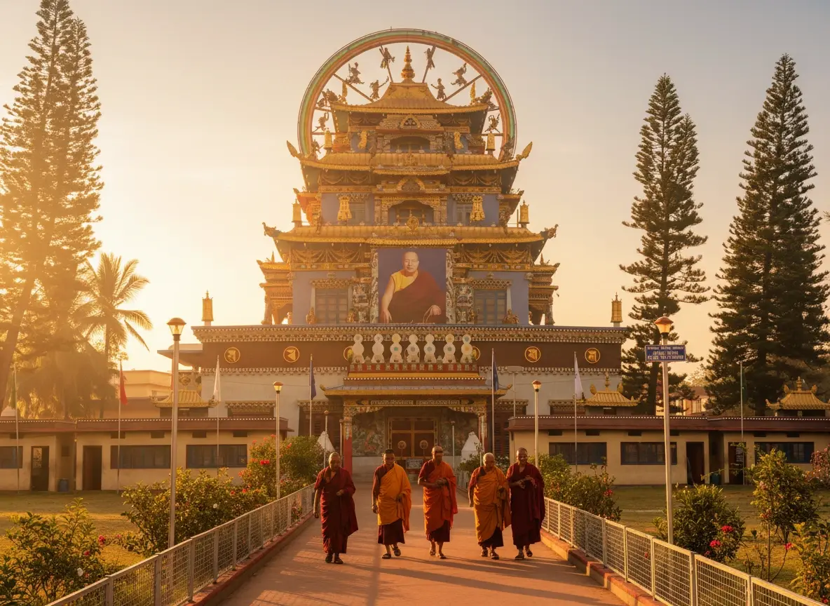 tibetan golden temple in coorg